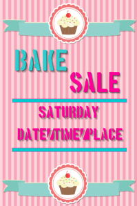 Bake sale Poster template