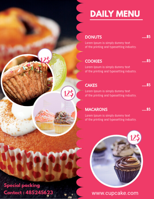 Bake Sale Price List Template PosterMyWall