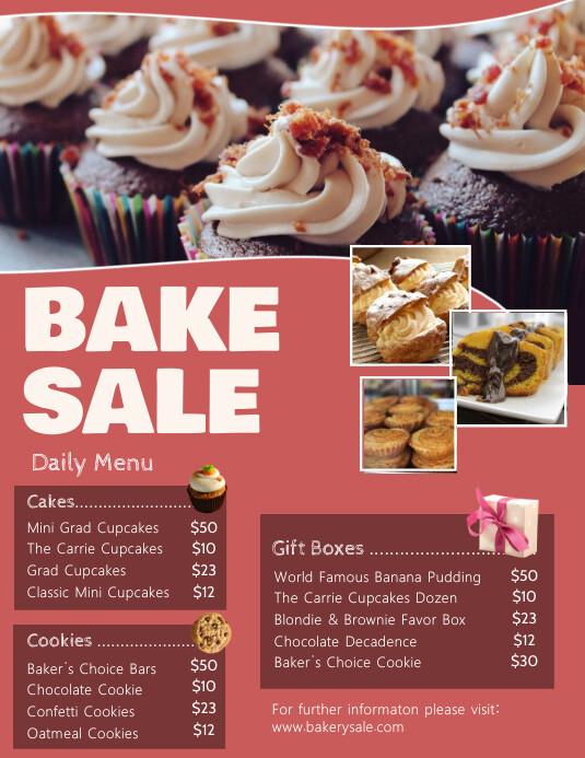 Bake Sale Pricelist Flyer Template PosterMyWall Bake Sale Pricelist Flyer Template PosterMyWall