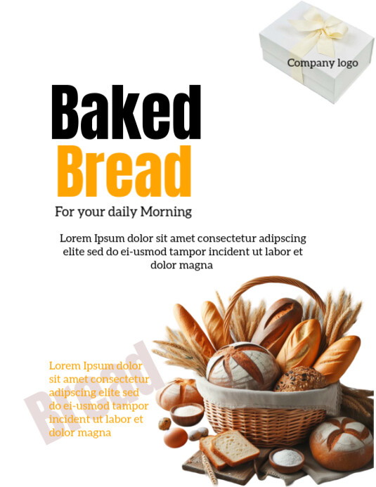 Baked bakery Flyer (US Letter) template