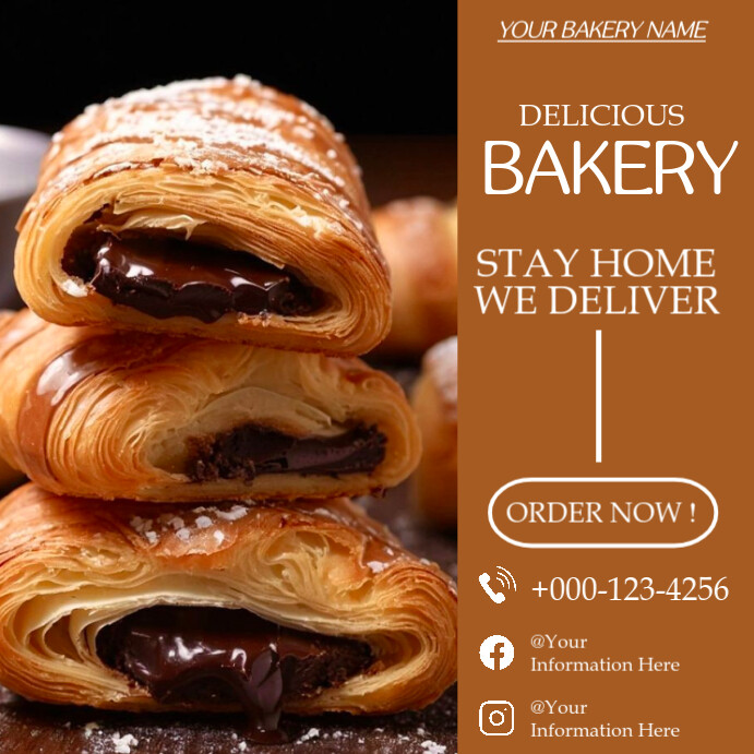 Bakery Ad Online Square (1:1) template