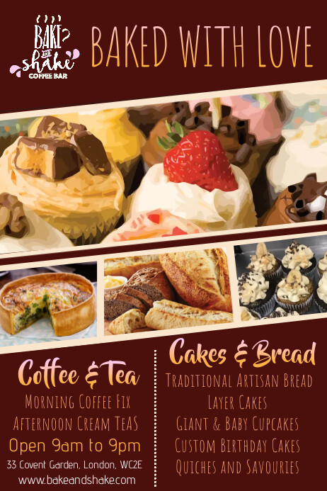 Bundt cake christmas gift tags Bakery Flyer Template | PosterMyWall