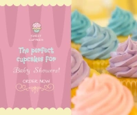 Bakery Cupcake Advertisement Online Ad Rectángulo Grande template