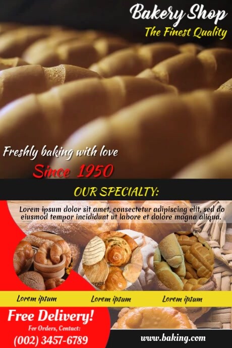 bakery Poster template