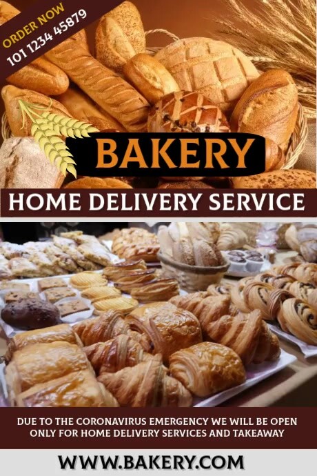 bakery โปสเตอร์ template