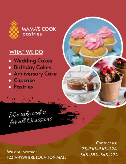 Flyer Pastery bakery flyer | pastries flyer Template | PosterMyWall