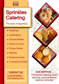 White Catering Services A4 Template