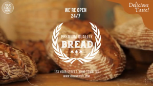 Оранжевый Bread Promotion Digital Display Template