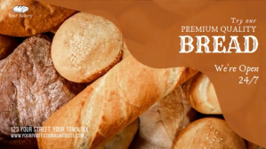 Оранжевый Bakery Promotion Digital Display Template