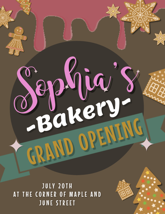 Bakery Grand Opening Flyer Template PosterMyWall