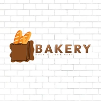 French Bread Bakery Logo template