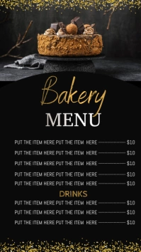 Bakery menu digital display template