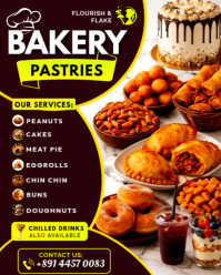 紫色 Bakery Services Instagram Portrait Template