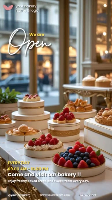 Bakery Promotion Facebook Story Template | PosterMyWall