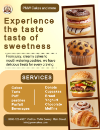 bakery sale flyer  editable pastry template Volantino (US Letter)