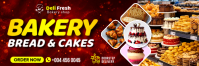 Czerwony Bakery Promotion Banner 2' × 6' Template