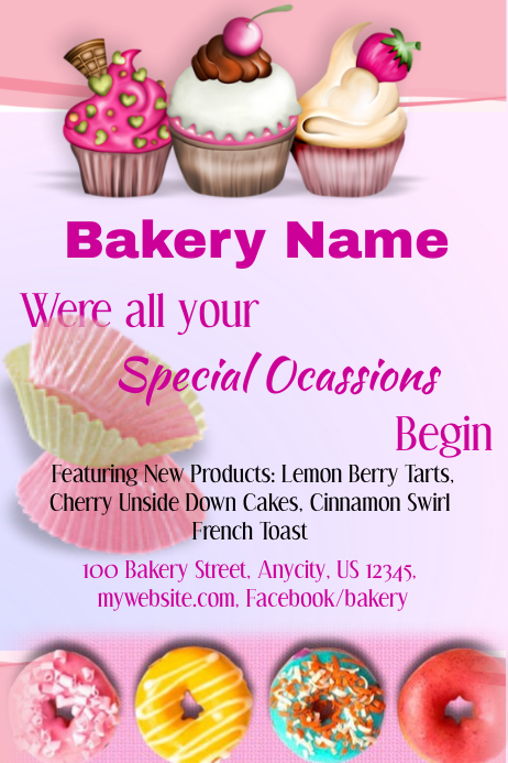 Bakery Shop Flyer Template PosterMyWall