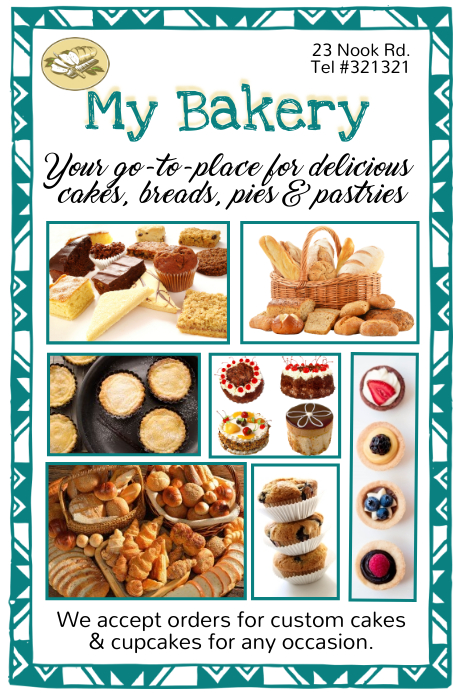 Bakery Store Format Copy of bakery shop template | PosterMyWall