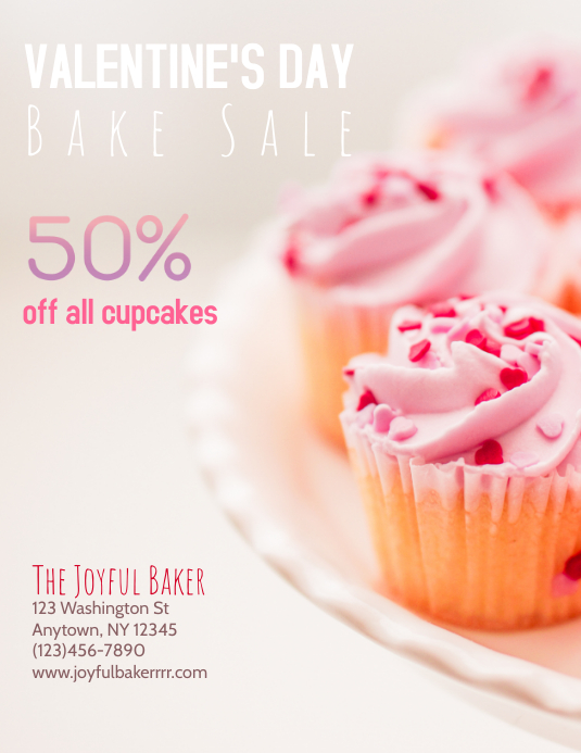 Copy of Bakery valentine's Day Sale Flyer PosterMyWall