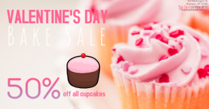 Bakery Valentines Day Sales event Facebook shared Photo template