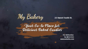 Black Bakery Promotion Digital Display Template
