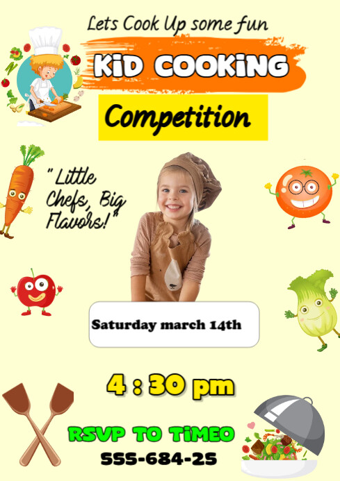 Copy of kids cooking class | PosterMyWall