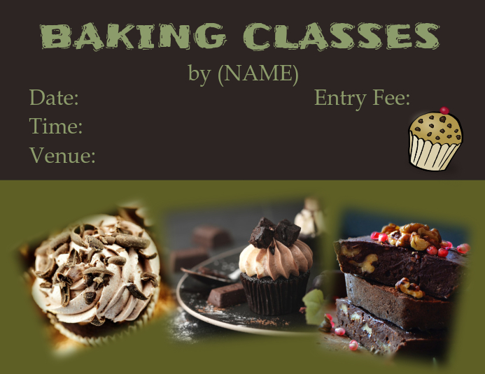 Baking Course Templets BAKING CLASS Template | PosterMyWall