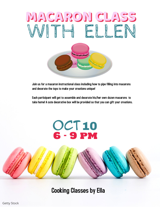 brosur templat instruksi kelas