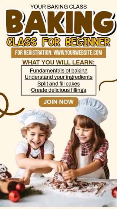 Baking Class Template Instagram Reel