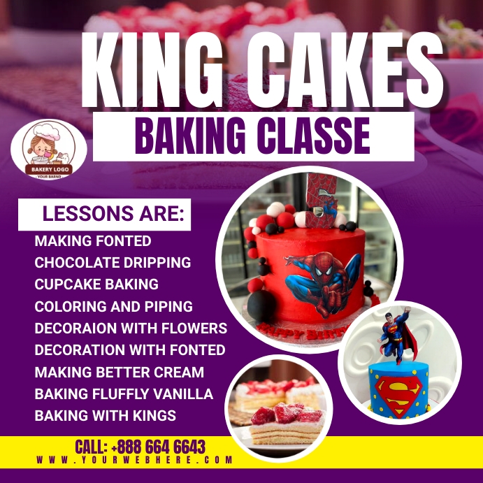 baking classes Template | PosterMyWall