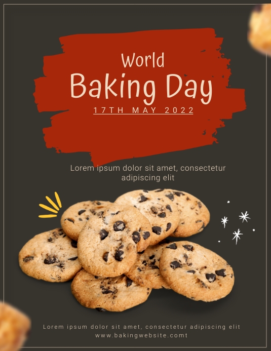 baking day, bakery, event Løbeseddel (US Letter) template