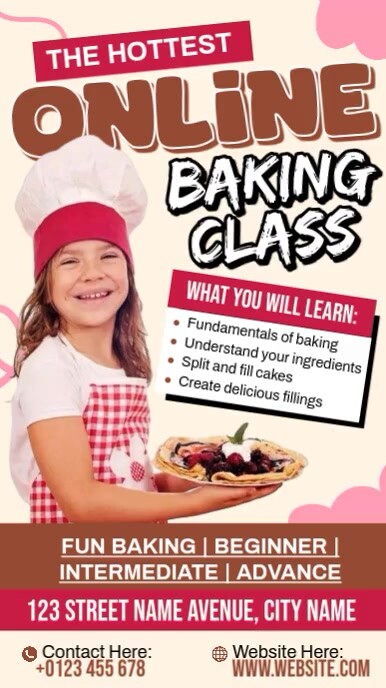 Baking Online Class Instagram Reel template