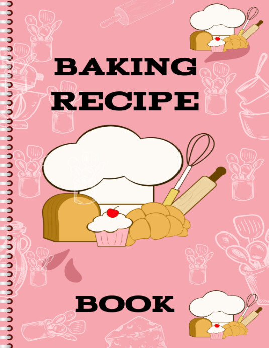 Baking recipe book Flyer (US Letter) template