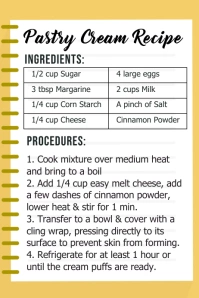 Recipe template Poster