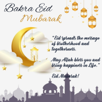 White Bakra Eid Celebration สี่เหลี่ยมจัตุรัส Template