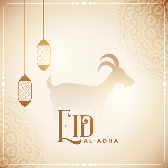 Bakrid Eid Al adha holiday greeting design Instagram Post template