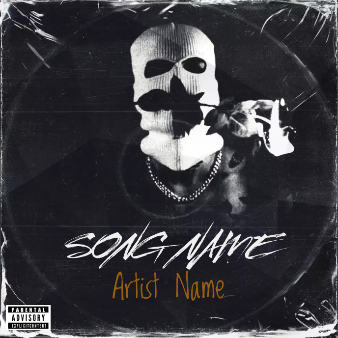 balaclava money cover music trap mixtape rap 专辑封面 template