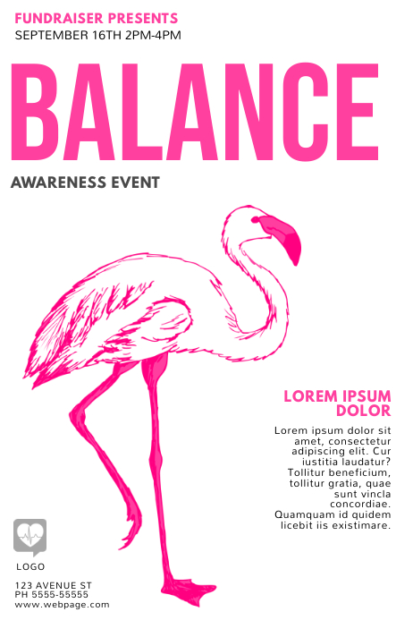 Balance Week Folleto de Plantilla de Flyer de Semana de Concientización de ...