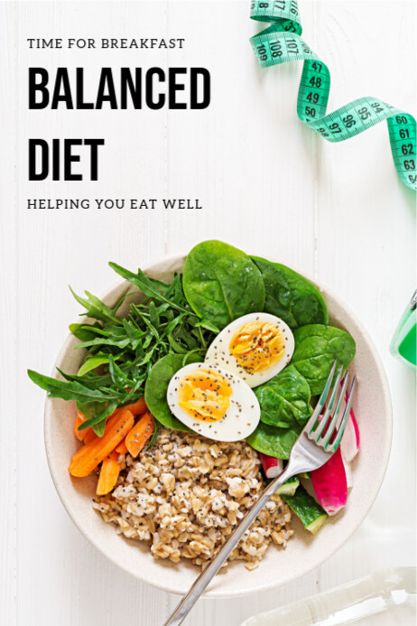 White Balanced Diet Posters Template | PosterMyWall