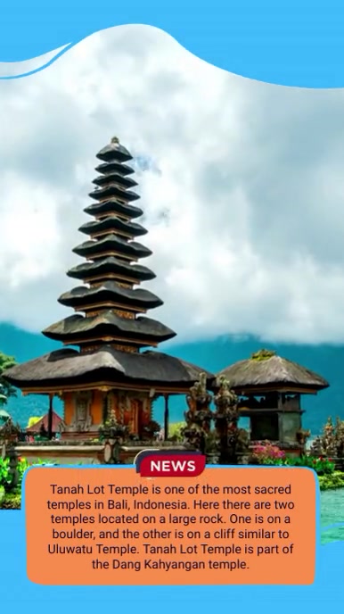 Bali Island Instagram Reel Mobile Video template