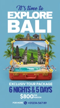 Bali Tour Package Instagram Story template