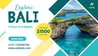 Bali Travel Banner Ad Business Card template