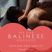Balinese massage spa treatment Quadrat (1:1) template