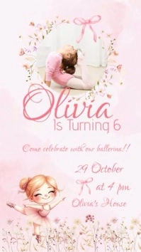 ballerina invitation Instagram Reel template