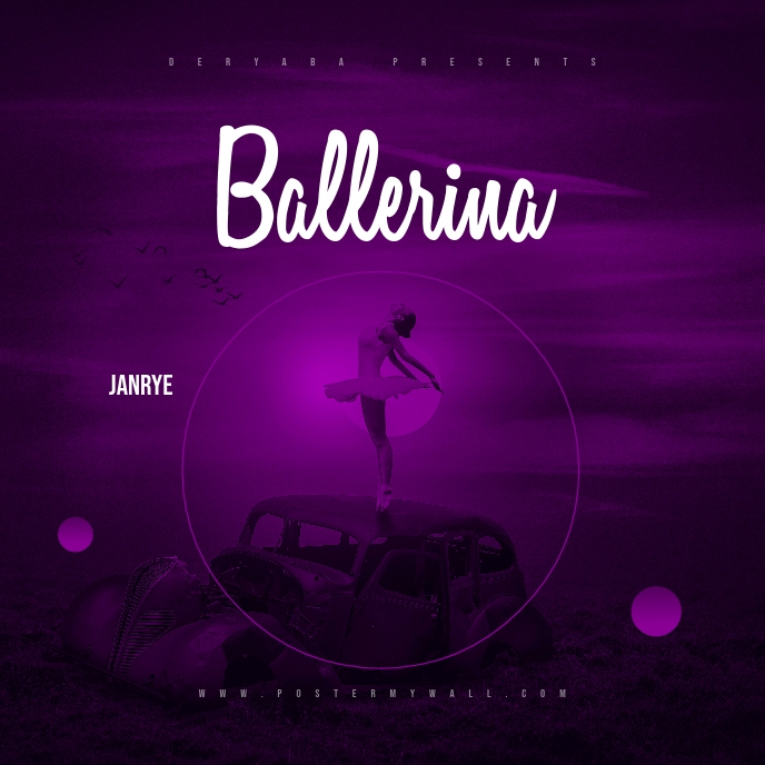 Ballerina Mixtape Music CD Cover Template Albumhoes