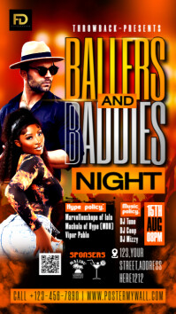 Ballers and baddies Night Party Indaba yaku-Instagram template