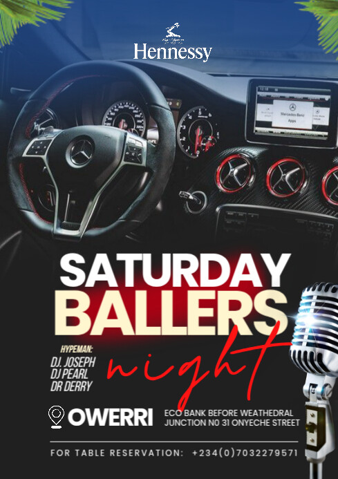 Ballers Party Design Template A4