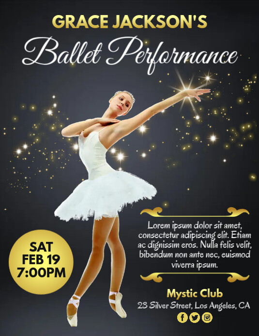 Ballet, Dance Flyer (US Letter) template