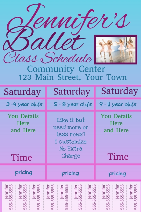 Copy Of Ballet Class Schedule PosterMyWall Copy Of Ballet Class Schedule PosterMyWall