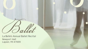 Ballet Classes Advertisement Facebook Video Facebook-omslagvideo (16:9) template